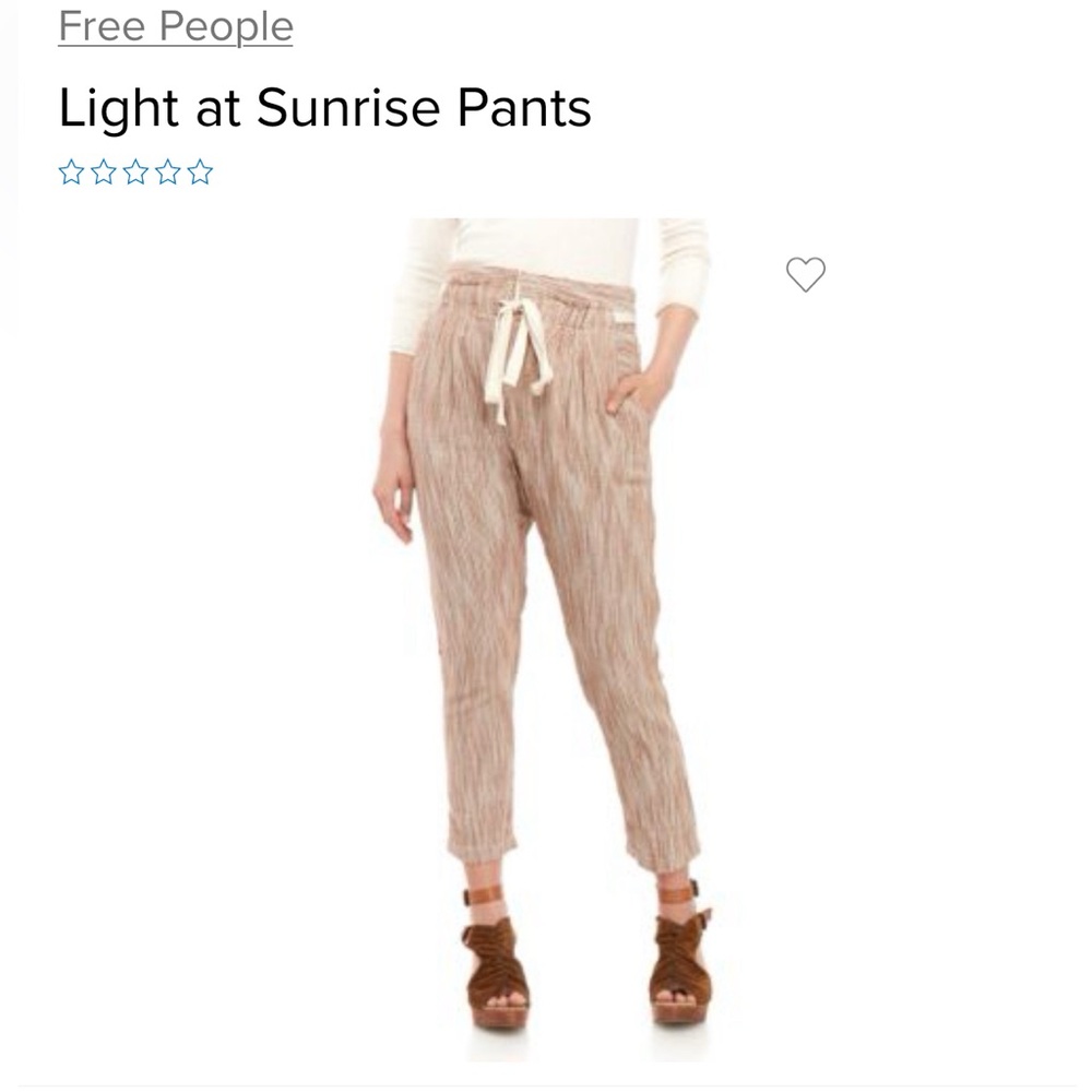 Free People Light at Sunrise Pants Size 8